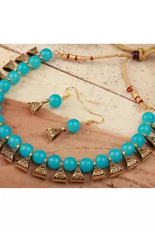 Blue necklace-sets