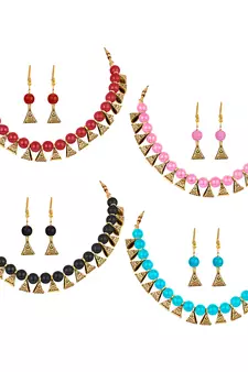 Blue necklace-sets