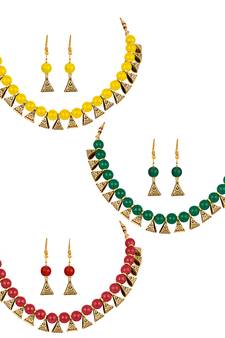 Red necklace-sets