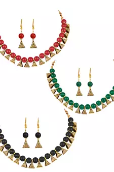 Red necklace-sets