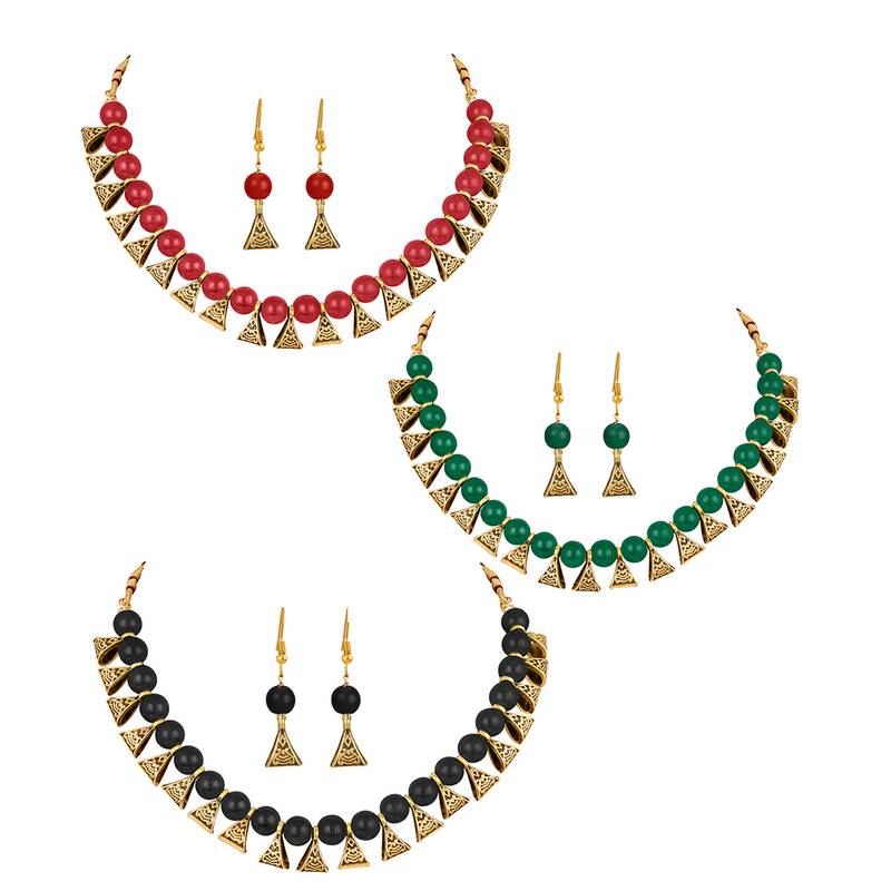 Red necklace-sets