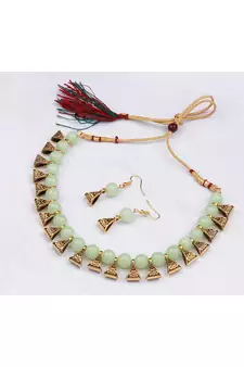 Green necklace-sets