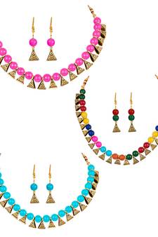 Pink necklace-sets