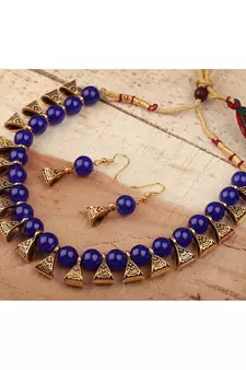 Blue necklace-sets