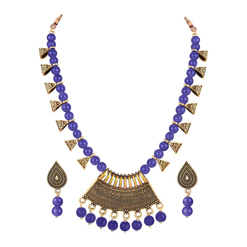 Blue necklace-sets