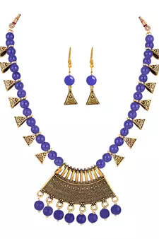 Blue necklace-sets