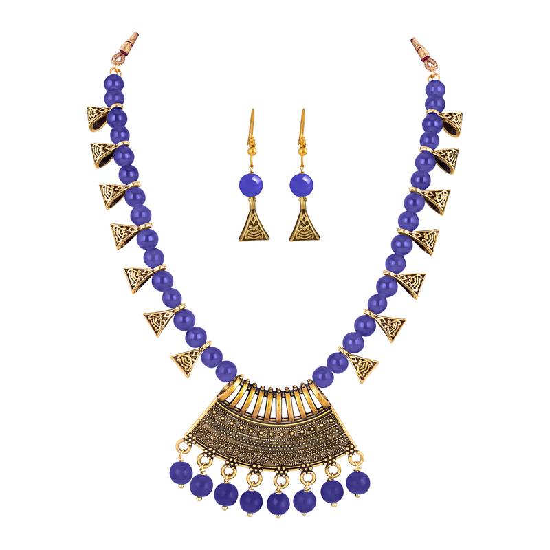 Blue necklace-sets
