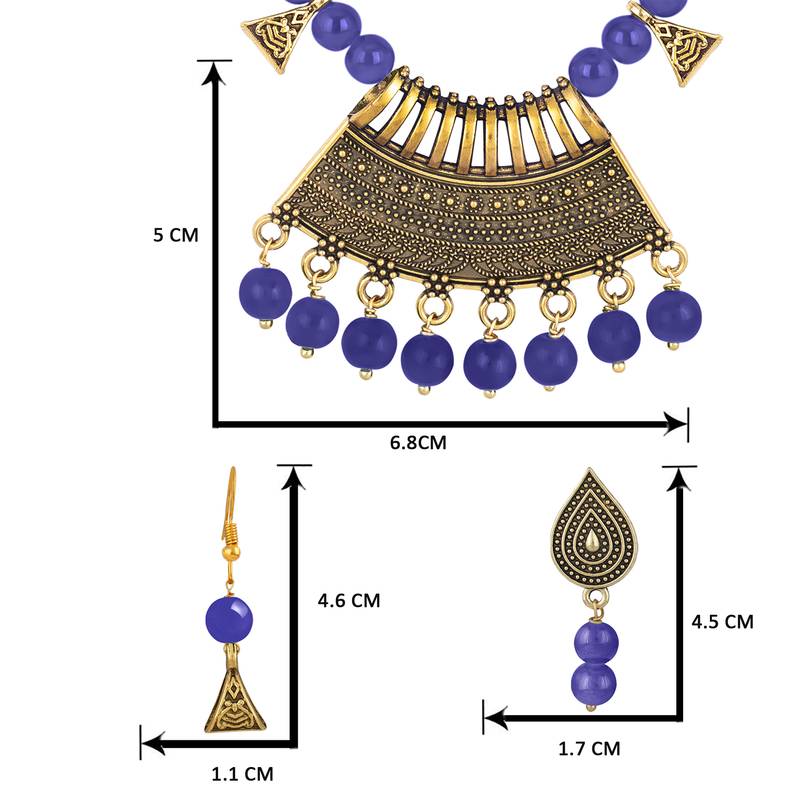 Blue necklace-sets