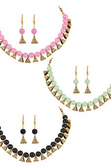 Pink necklace-sets