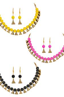 Pink necklace-sets