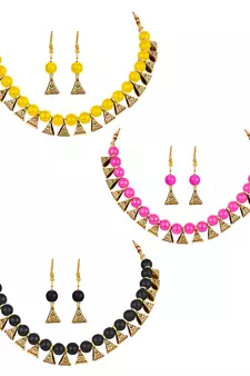 Pink necklace-sets