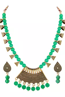 Green necklace-sets