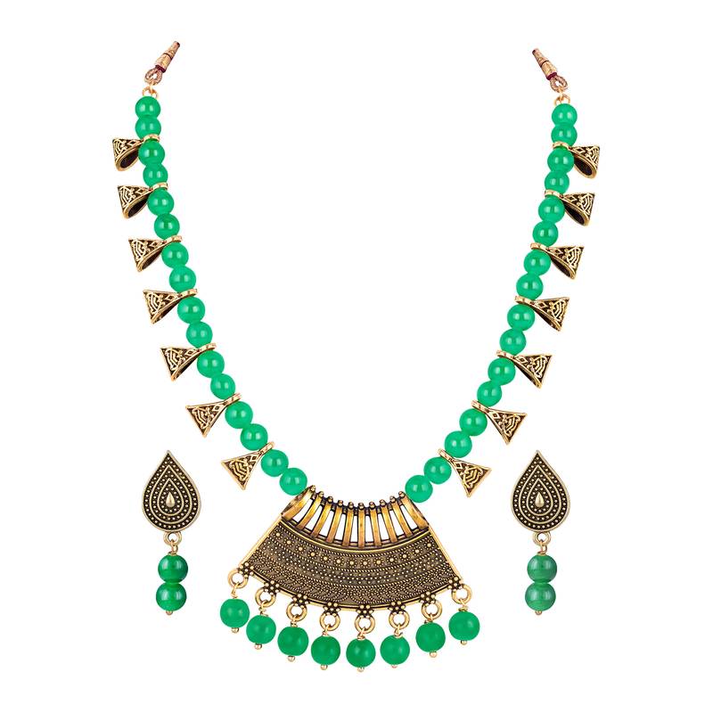 Green necklace-sets
