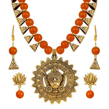 Orange necklace-sets 1