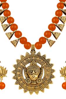 Orange necklace-sets