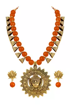 Orange necklace-sets