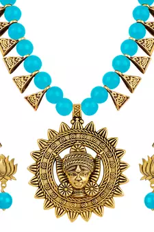 Blue necklace-sets