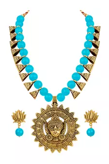 Blue necklace-sets
