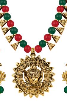 Green necklace-sets