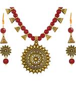Maroon necklace-sets