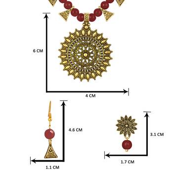Maroon necklace-sets 4