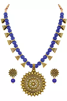 Blue necklace-sets