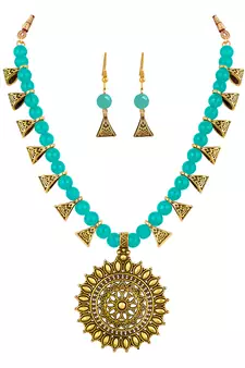 Blue necklace-sets