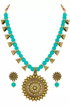 Blue necklace-sets