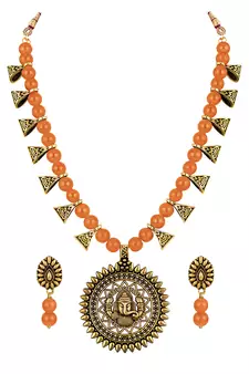 Orange necklace-sets