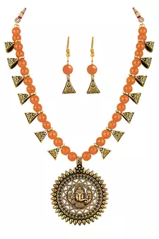 Orange necklace-sets