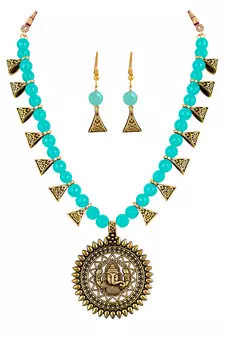 Blue necklace-sets