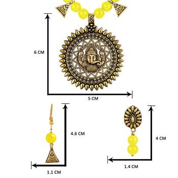 Yellow necklace-sets 4