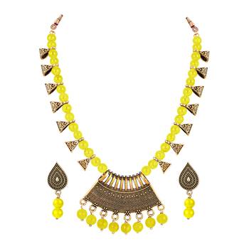 Yellow necklace-sets 2
