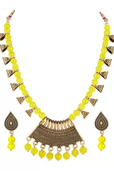 Yellow necklace-sets