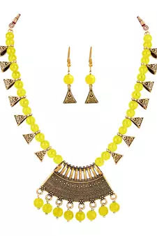Yellow necklace-sets