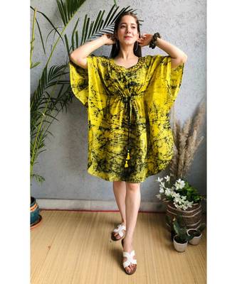 lemon   cotton stitched   kaftan 1