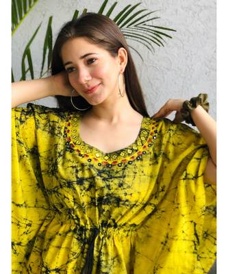 lemon   cotton stitched   kaftan 4
