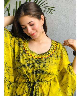lemon   cotton stitched   kaftan 5
