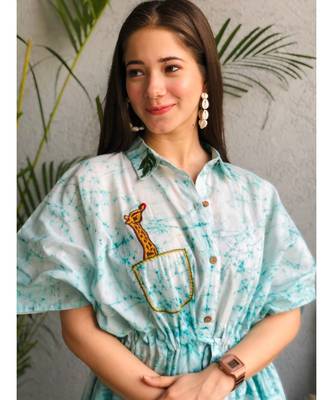 blue   cotton stitched   kaftan 1