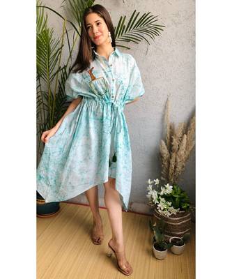 blue   cotton stitched   kaftan 7
