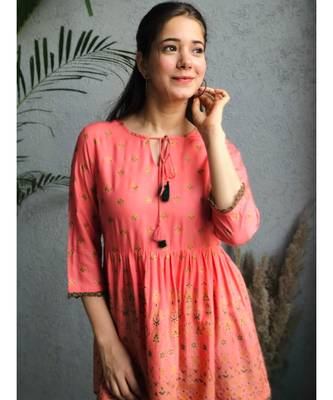 peach rayon stitched   top 5