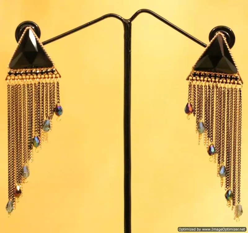 Black Onyx Danglers-Drops