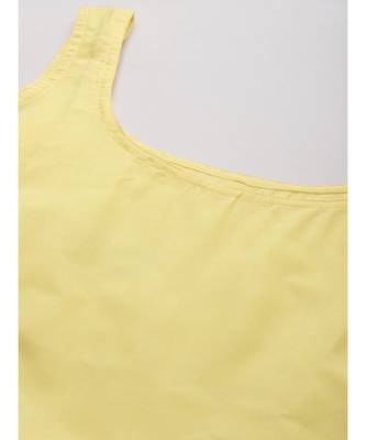 Ada Hand Embroidered Yellow Organza Lucknowi Chikankari Women Kurta With Slip - A411239 2