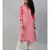 Ada Hand Embroidered Carrot Pink Cotton Lucknow Chikankari Women Kurta - A411210