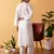 Ada Hand Embroidered White Cotton Lucknowi Chikankari Women Kurta - A100351