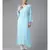 Hand Embroidered Blue Georgette Lucknow Chikankari Women Kurta
