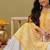 Hand Embroidered Mustard Georgette Lucknow Chikankari Women Kurta/Slip With Muqaish Work
