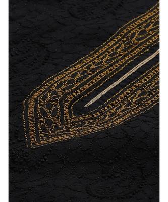 Ada Hand Embroidered Black Cotton Lucknow Chikankari Women Kurta - A411133 5