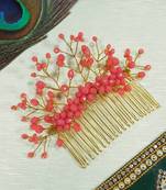 Peach  Women's Hair Brooch