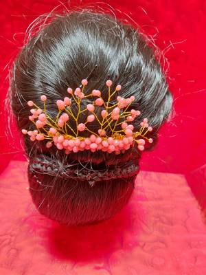 Peach  Women's Hair Brooch 2